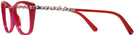 Cat Eye Shiny Red Swarovski 5343 Single Vision Full Frame View #3