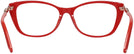 Cat Eye Shiny Red Swarovski 5343 Single Vision Full Frame View #4