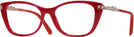 Cat Eye Shiny Red Swarovski 5343 Progressive No-Lines View #1