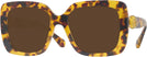 Oversized,Square Light Havana Swarovski 6001 Progressive Reading Sunglasses View #1