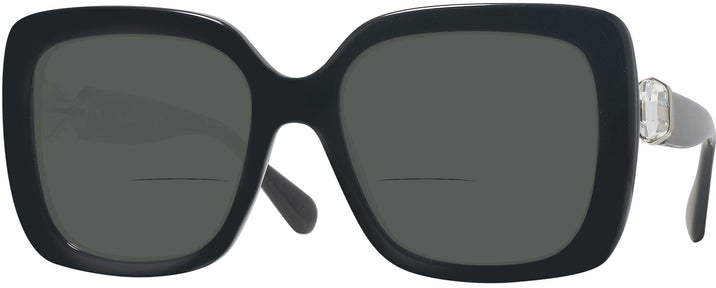 Oversized,Square Black Swarovski 6001 Bifocal Reading Sunglasses View #1
