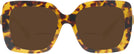 Oversized,Square Light Havana Swarovski 6001 Bifocal Reading Sunglasses View #2