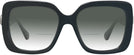 Oversized,Square Black Swarovski 6001 w/ Gradient Bifocal Reading Sunglasses View #2
