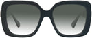 Oversized,Square Black Swarovski 6001 w/ Gradient Progressive No-Line Reading Sunglasses View #2