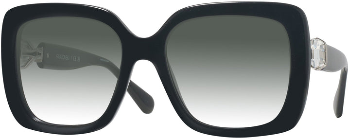 Oversized,Square Black Swarovski 6001 w/ Gradient Progressive Reading Sunglasses View #1