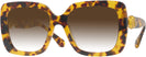 Oversized,Square Light Havana Swarovski 6001 w/ Gradient Progressive No-Line Reading Sunglasses View #1
