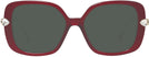 Square,Oversized Transparent Burgundy Swarovski 6011 Progressive Reading Sunglasses View #2
