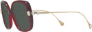 Square,Oversized Transparent Burgundy Swarovski 6011 Progressive No-Line Reading Sunglasses View #3