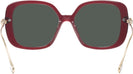 Square,Oversized Transparent Burgundy Swarovski 6011 Progressive No-Line Reading Sunglasses View #4