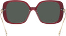 Square,Oversized Transparent Burgundy Swarovski 6011 Progressive Reading Sunglasses View #4