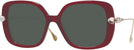 Square,Oversized Transparent Burgundy Swarovski 6011 Progressive Reading Sunglasses View #1