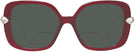 Square,Oversized Transparent Burgundy Swarovski 6011 Bifocal Reading Sunglasses View #2