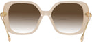 Square,Oversized Beige Transparent Swarovski 6011 w/ Gradient Bifocal Reading Sunglasses View #4