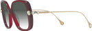 Square,Oversized Transparent Burgundy Swarovski 6011 w/ Gradient Bifocal Reading Sunglasses View #3