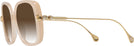 Square,Oversized Beige Transparent Swarovski 6011 w/ Gradient Progressive Reading Sunglasses View #3