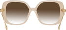 Square,Oversized Beige Transparent Swarovski 6011 w/ Gradient Progressive Reading Sunglasses View #4