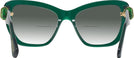 Cat Eye,Oversized Transparent Dark Green Swarovski 6018 w/ Gradient Bifocal Reading Sunglasses View #4