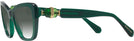 Cat Eye,Oversized Transparent Dark Green Swarovski 6018 w/ Gradient Progressive Reading Sunglasses View #3