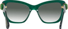 Cat Eye,Oversized Transparent Dark Green Swarovski 6018 w/ Gradient Progressive Reading Sunglasses View #4
