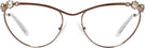 Cat Eye Brown Swarovski 7017 Progressive No-Lines View #2