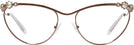 Cat Eye Brown Swarovski 7017 Computer Style Progressive View #2