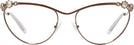 Cat Eye Brown Swarovski 7017 Computer Style Progressive View #2