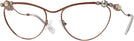 Cat Eye Brown Swarovski 7017 Computer Style Progressive View #1
