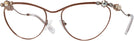 Cat Eye Brown Swarovski 7017 Progressive No-Lines View #1
