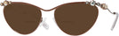 Cat Eye Brown Swarovski 7017 Bifocal Reading Sunglasses View #1