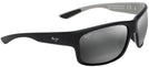 Rectangle Soft Black W/ Sea Blue/Grey Lens Maui Jim Southern Cross 815 View #1