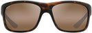 Rectangle Matte Tortoise Rubber/HCL Lens Maui Jim Southern Cross 815 View #2