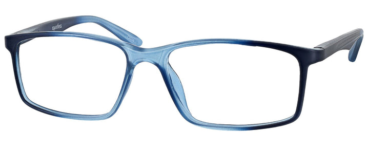 Rectangle Matte Blue Clear Sighted Single Vision Full Frame View #1