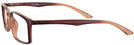 Rectangle Matte Brown Clear Sighted Single Vision Full Frame View #3