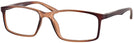 Rectangle Matte Brown Clear Sighted Single Vision Full Frame View #1