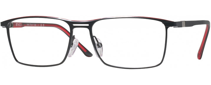 Rectangle Black/red Starck SH2066 Single Vision Full Frame View #1