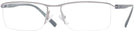 Rectangle Titanium/grey Starck SH2067T Single Vision Full Frame View #1