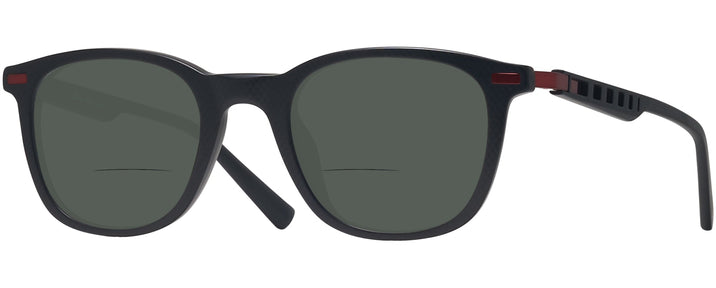 Square Black Lamborghini 310S Bifocal Reading Sunglasses View #1