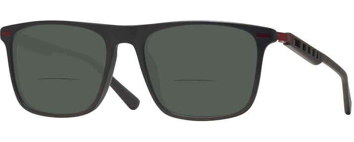 Square Brown Lamborghini 911S Bifocal Reading Sunglasses View #1