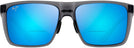 Rectangle Translucent Grey/Blue Hawaii Maui Jim Honokalani 455 Bifocal Reading Sunglasses View #2