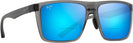 Rectangle Translucent Grey/Blue Hawaii Maui Jim Honokalani 455 Bifocal Reading Sunglasses View #1