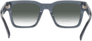 Square Transparent Navy Tumi 528 w/ Gradient Bifocal Reading Sunglasses View #4