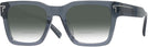 Square Transparent Navy Tumi 528 w/ Gradient Bifocal Reading Sunglasses View #1