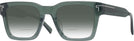 Square Transparent Sage Tumi 528 w/ Gradient Bifocal Reading Sunglasses View #1