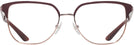 Square Rose Gold/Bordeaux Tory Burch 1066 Computer Style Progressive View #2