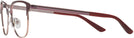 Square Rose Gold/Bordeaux Tory Burch 1066 Single Vision Full Frame View #3