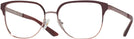 Square Rose Gold/Bordeaux Tory Burch 1066 Single Vision Full Frame View #1