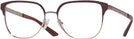 Square Rose Gold/Bordeaux Tory Burch 1066 Computer Style Progressive View #1