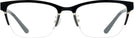 Rectangle,Cat Eye Black/shiny Gold Tory Burch 1069 Single Vision Full Frame View #2