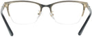 Rectangle,Cat Eye Black/shiny Gold Tory Burch 1069 Single Vision Full Frame View #4