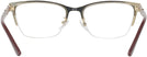 Rectangle,Cat Eye Bordeaux/shiny Gold Tory Burch 1069 Single Vision Full Frame View #4